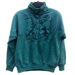 NWT Lady Madeira True Vintage 1/4 Snapper Button Long Sleeve Casual Sweatshirt M